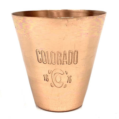 Souvenir Colorado solid copper shot glass