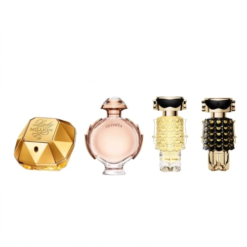 PACO RABANNE MINI SET LADY MILLION EDP+ FAME EDP+ MILLION GOLD EDP+OLYMPEA EDP