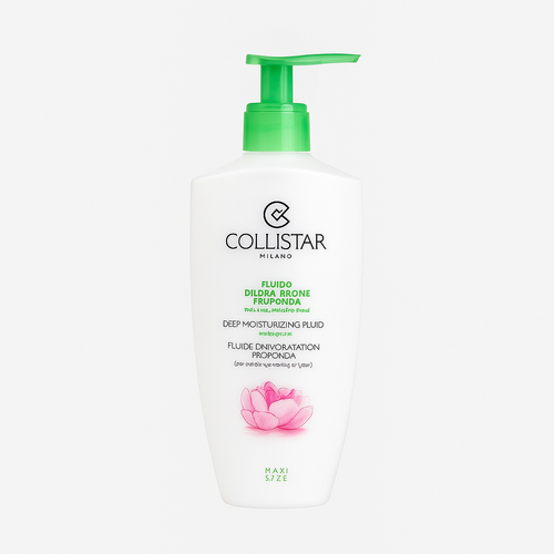 Collistar Deep Moisture 400 ml: emulsión corporal ligera que hidrata profundamente. Ideal para uso diario, piel sedosa y perfumada al instante.