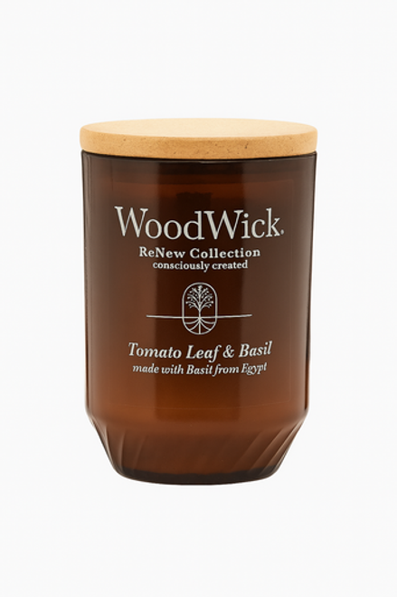 WOODWICK RENEW LARGE CANDLE TOMATO LEAF & BASIL CANDLE 609 GR