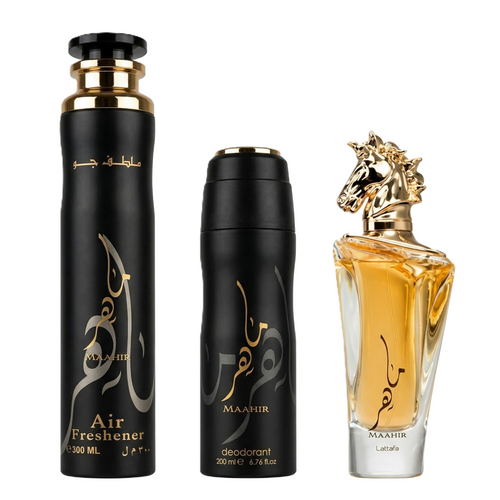 LATTAFA MAAHIR SET EDP 100+DEO 200 +ROOM 300 ML