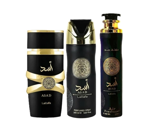 LATTAFA ASAD 100 ML+-DEO 200 ML+-AF 300 VAPO