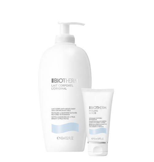 BIOTHERM SET LAIT CORPORAL 400+PEELING SCRUB 50 ML