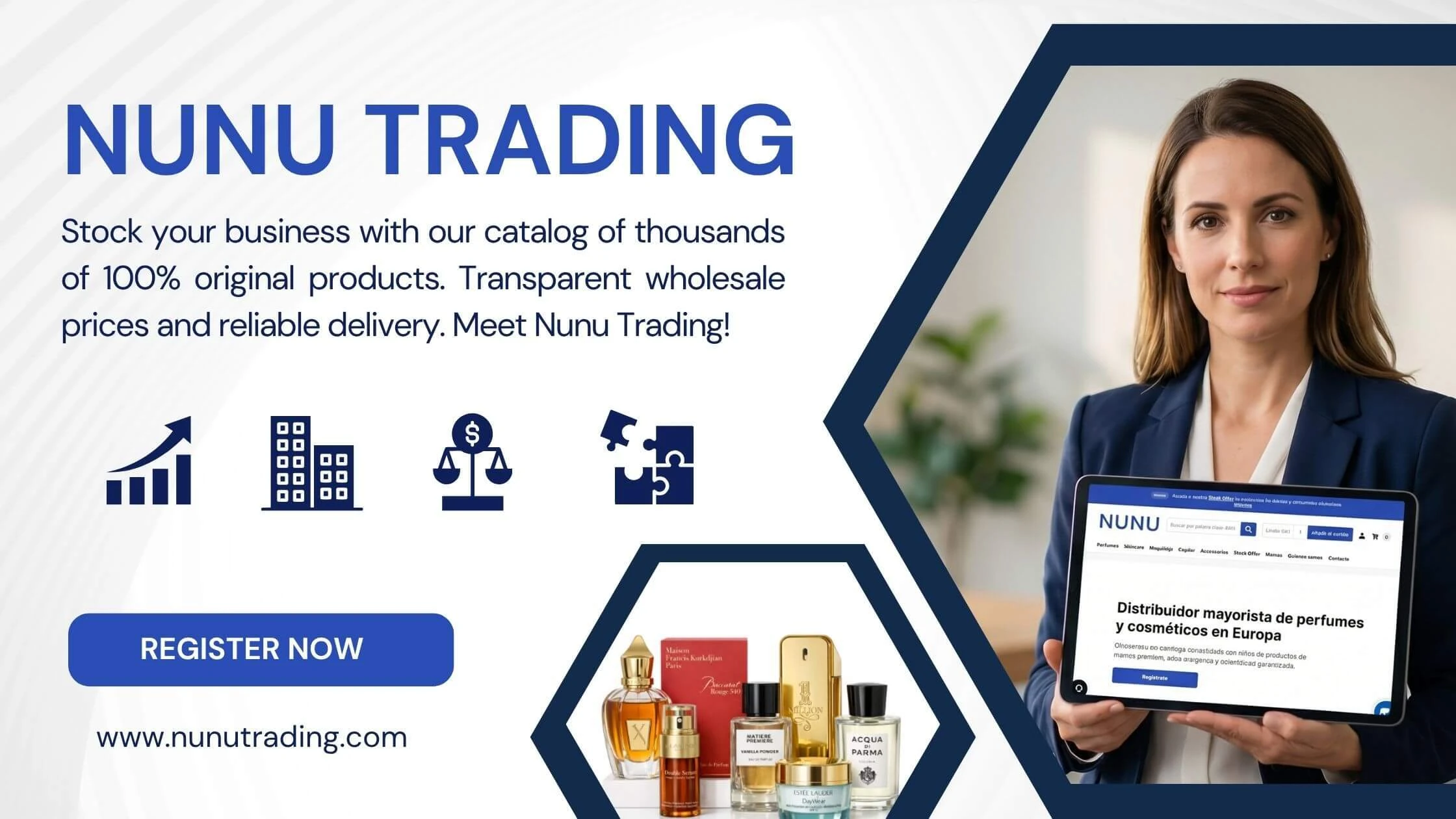 Nunu Trading wholesale distributor of original products, catalog of thousands of 100% original references