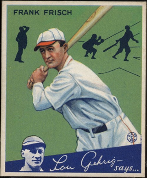 1934 Goudey #13 Frankie Frisch, St. Louis Cardinals