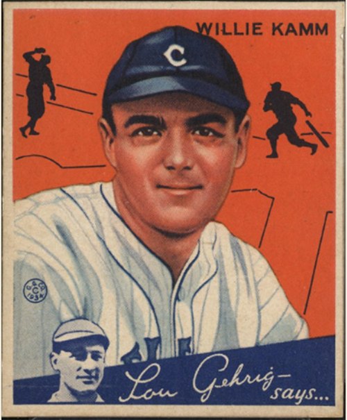 1934 Goudey #14 Willie Kamm, Cleveland Indians