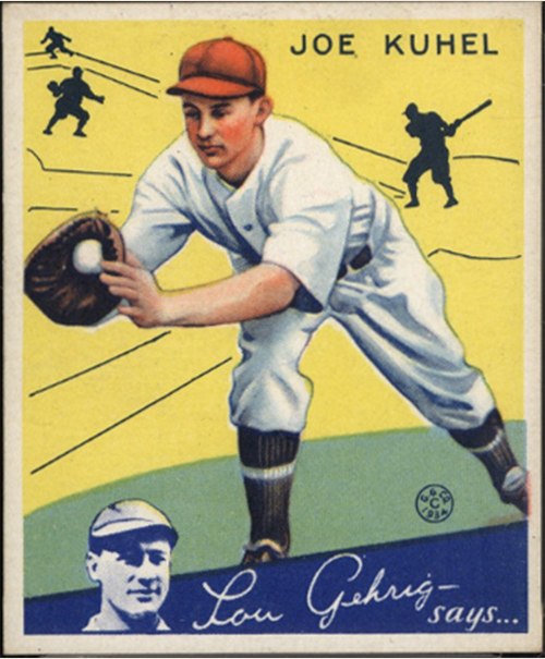 1934 Goudey #16 Joe Kuhel, Washington Senators
