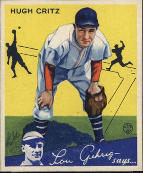 1934 Goudey #17 Hugh Critz, New York Giants