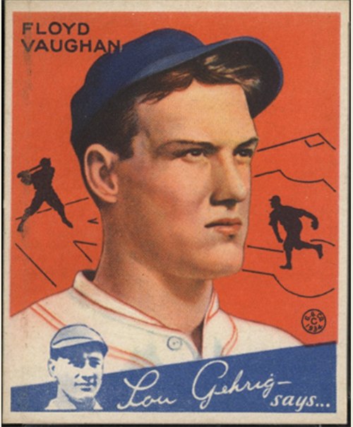 1934 Goudey #22 Floyd Vaughan, Pittsburgh Pirates