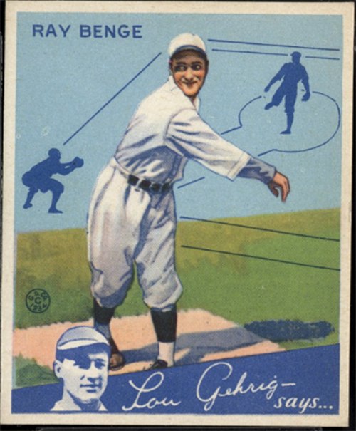 1934 Goudey #24 Ray Benge, Brooklyn Dodgers