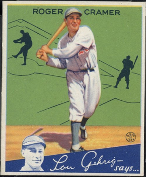 1934 Goudey #25 Doc Cramer, Philadelphia Athletics