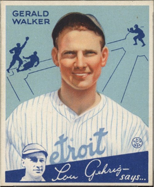 1934 Goudey #26 Gee Walker, Detroit Tigers