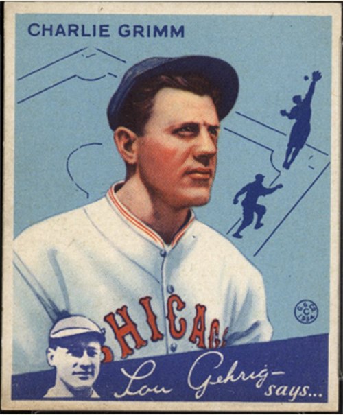 1934 Goudey #3 Charlie Grimm, Chicago Cubs