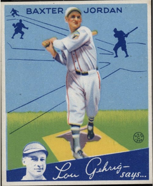 1934 Goudey #31 Baxter Jordan, Boston Braves