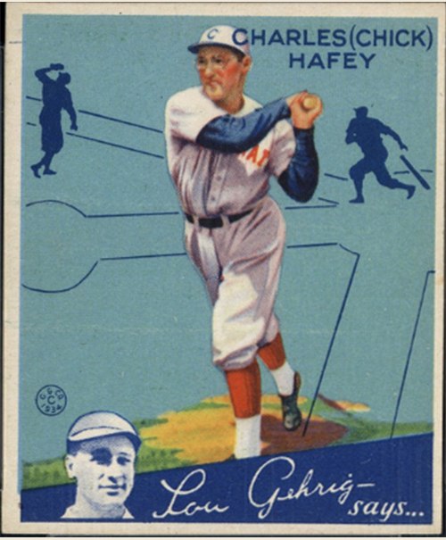 1934 Goudey #34 Chick Hafey, Cincinnati Reds