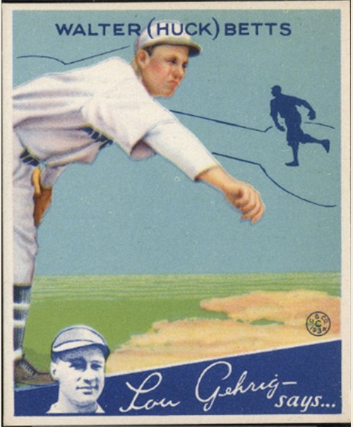 1934 Goudey #36 Huck Betts, Boston Braves