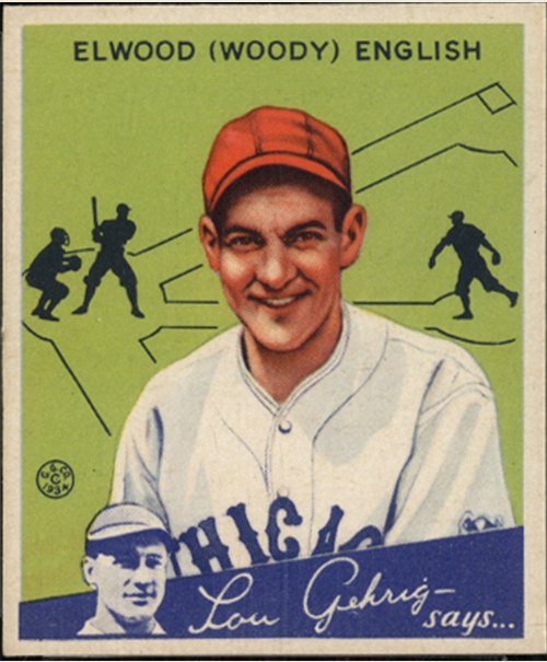 1934 Goudey #4 Woody English, Chicago Cubs