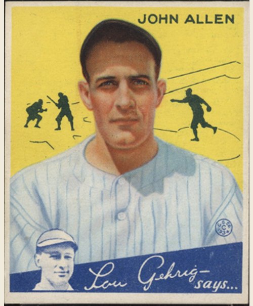 1934 Goudey #42 Johnny Allen, New York Yankees
