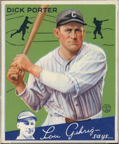 1934 Goudey #43 Dick Porter, Cleveland Indians