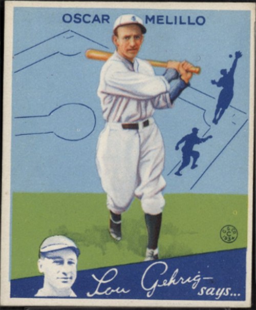 1934 Goudey #45 Oscar Melillo, St. Louis Browns