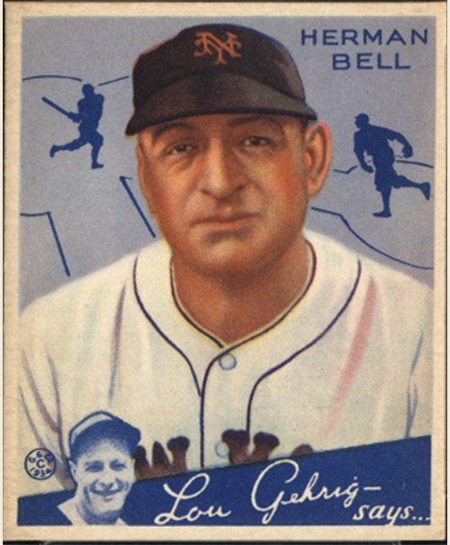 1934 Goudey #52 Hi Bell, New York Giants