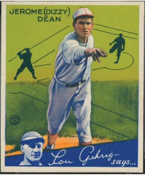1934 Goudey #6 Dizzy Dean, St. Louis Cardinals