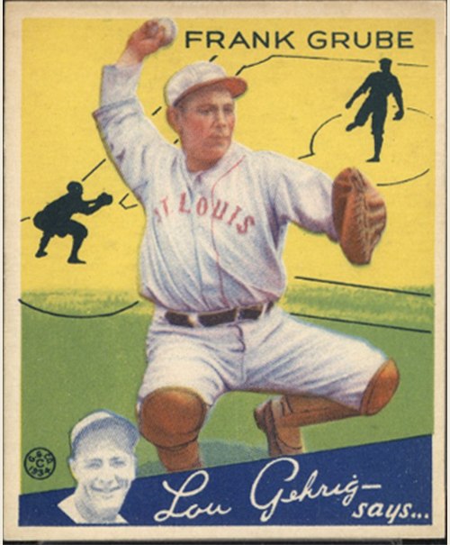 1934 Goudey #64 Frank Grube, St. Louis Browns