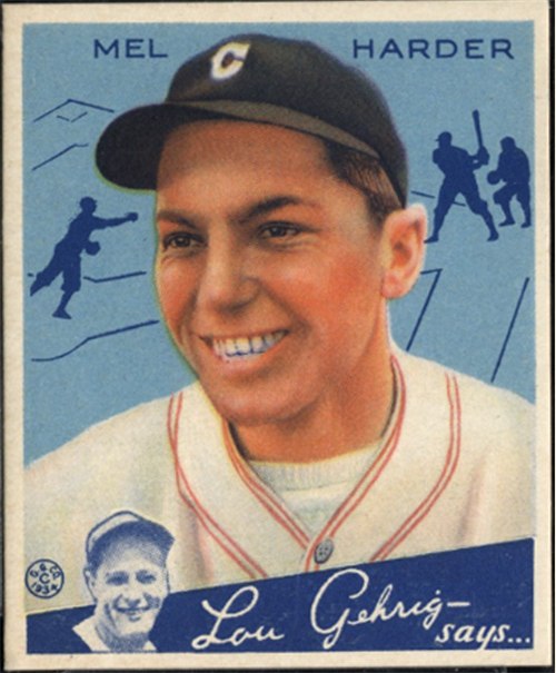 1934 Goudey #66 Mel Harder, Cleveland Indians