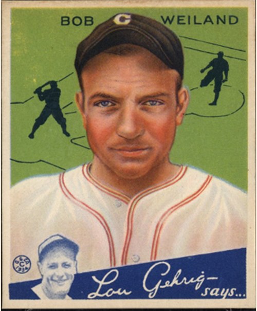 1934 Goudey #67 Bob Weiland, Cleveland Indians