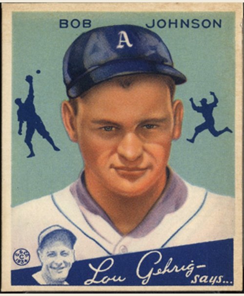 1934 Goudey #68 Bob Johnson, Philadelphia Athletics