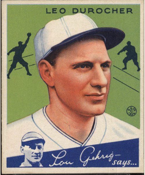 1934 Goudey #7 Leo Durocher, St. Louis Cardinals