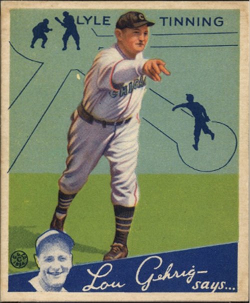 1934 Goudey #71 Lyle Tinning, Chicago Cubs