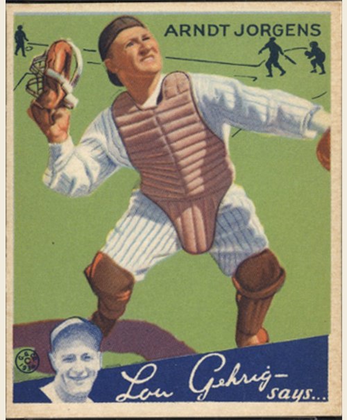 1934 Goudey #72 Art Jorgens, New York Yankees
