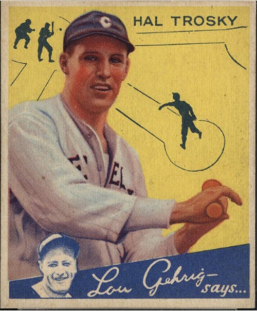 1934 Goudey #76 Hal Trosky, Cleveland Indians