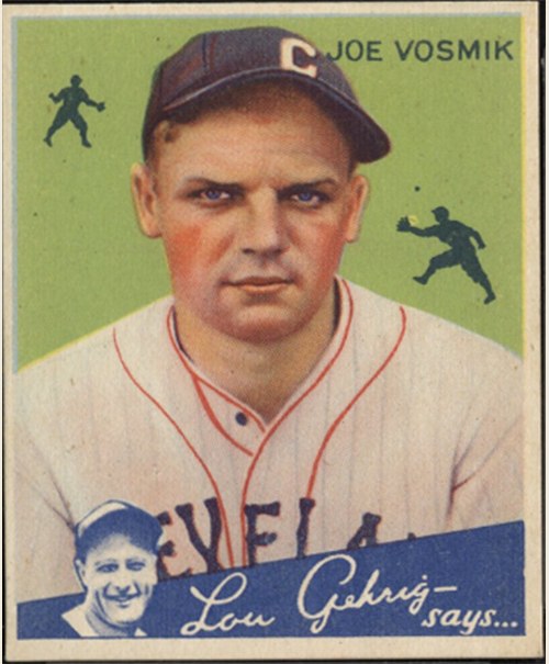 1934 Goudey #77 Joe Vosmik, Cleveland Indians