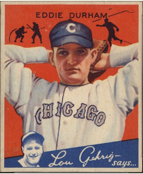 1934 Goudey #79 Eddie Durham, Chicago White Sox