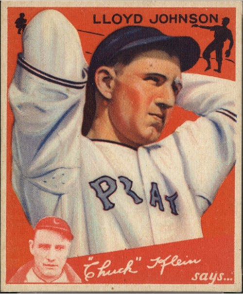 1934 Goudey #86 Lloyd Johnson, Pittsburgh Pirates