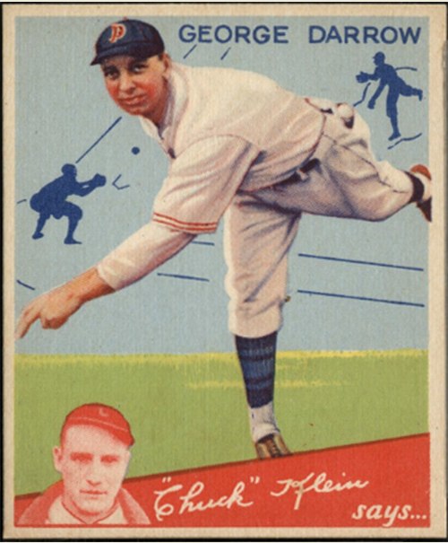 1934 Goudey #87 George Darrow, Philadelphia Phillies