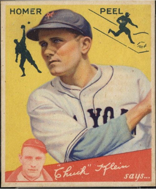 1934 Goudey #88 Homer Peel, New York Giants