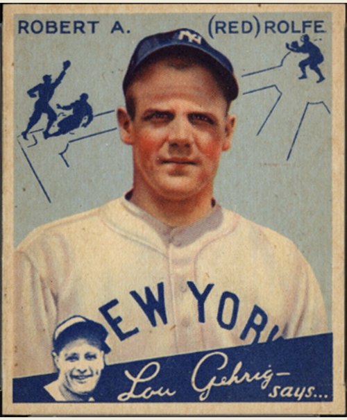 1934 Goudey #94 Red Rolfe, New York Yankees
