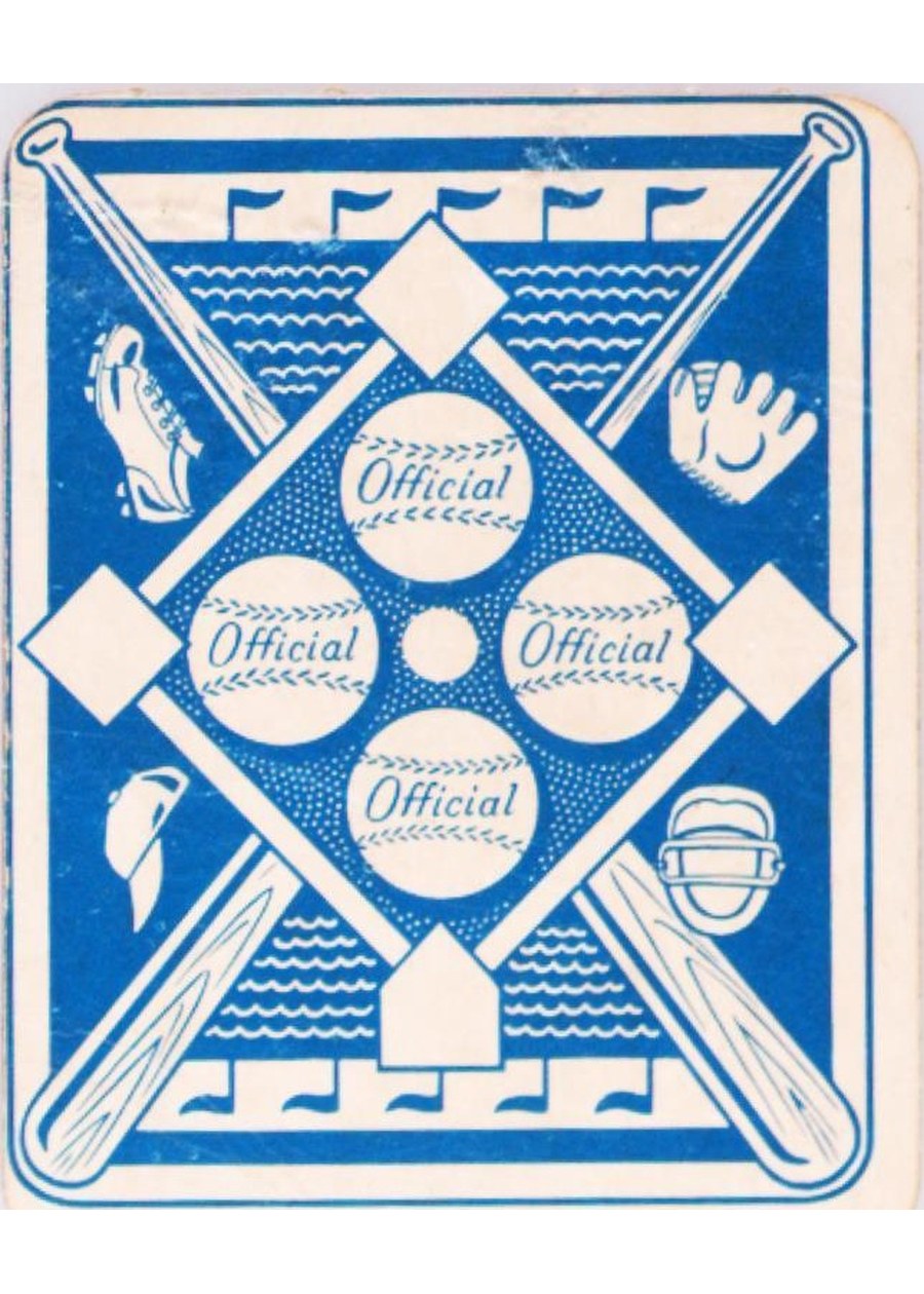 1951 Topps Blue Back #1 Eddie Yost card back