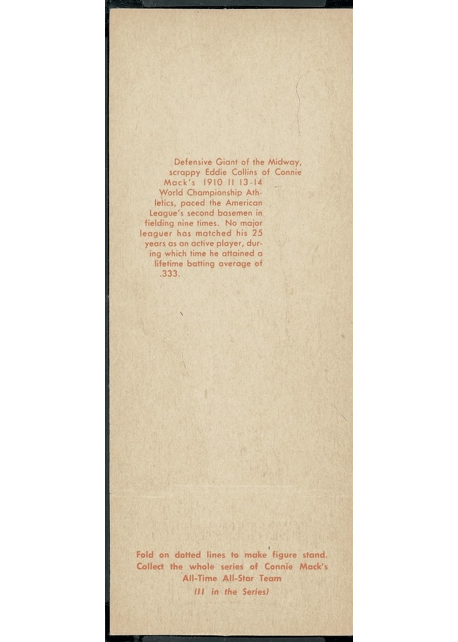 1951 Topps Connie Mack's All-Star Eddie Collins card back