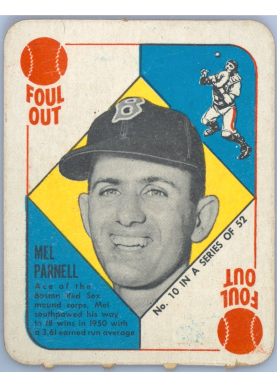 1951 Topps Red Back #10 Mel Parnell, Boston Red Sox