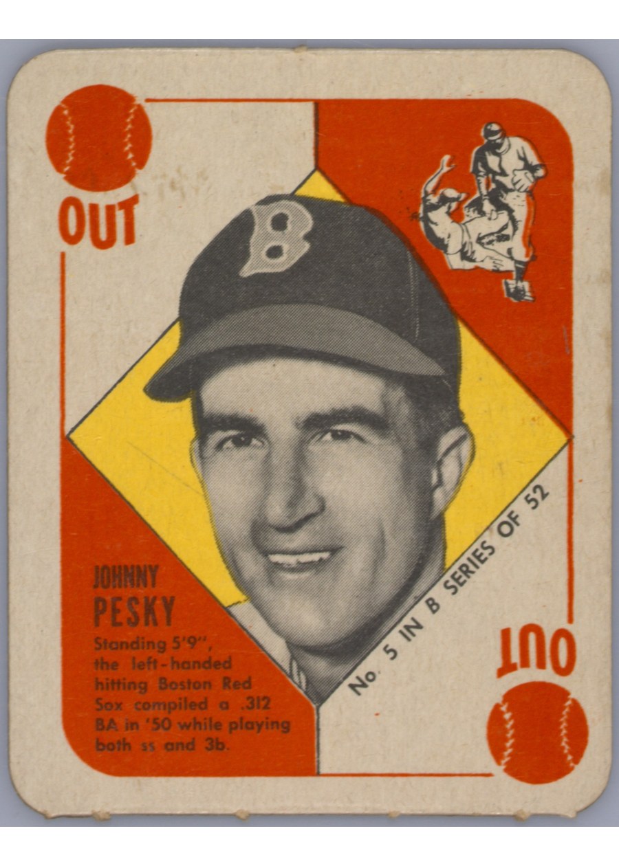 1951 Topps Blue Back #5 Johnny Pesky, Boston Red Sox