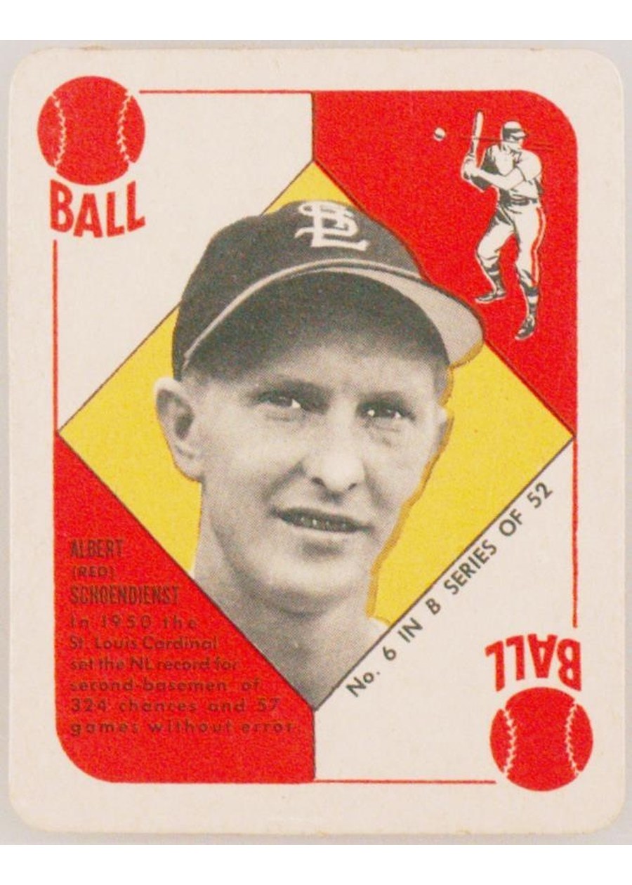 1951 Topps Blue Back #6 Red Schoendienst, St. Louis Cardinals