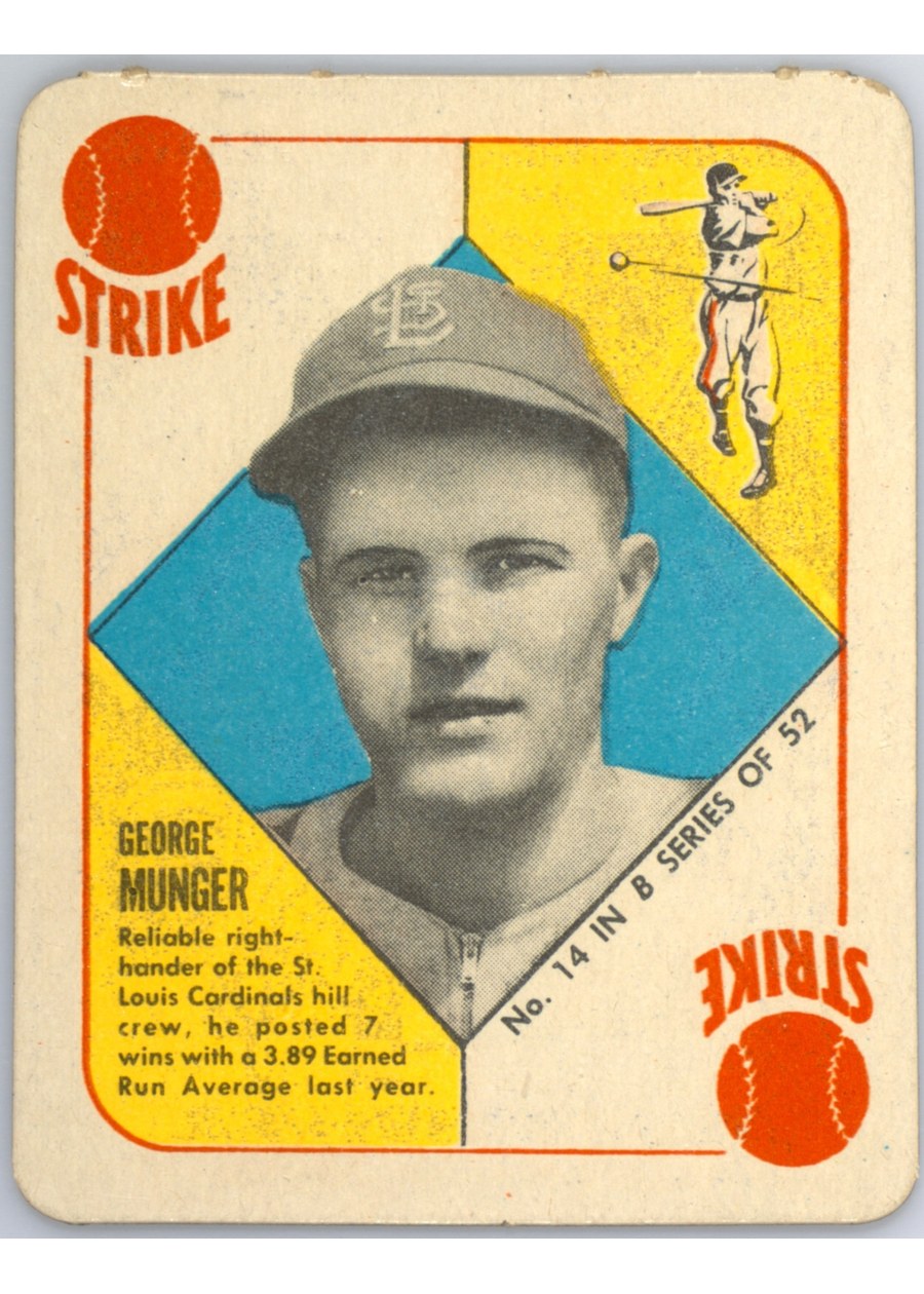 1951 Topps Blue Back #14 George Munger, St. Louis Cardinals