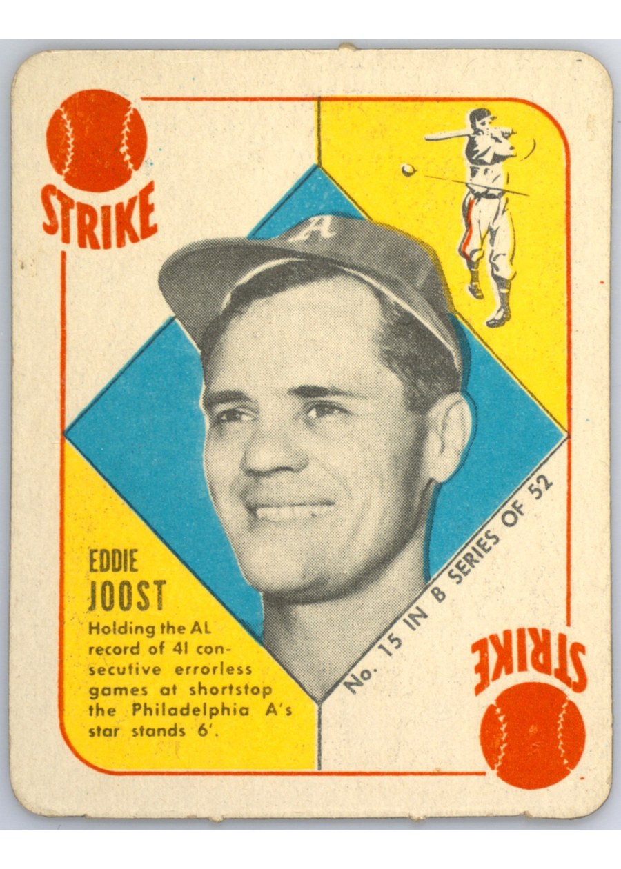 1951 Topps Blue Back #15 Eddie Joost, Philadelphia Athletics