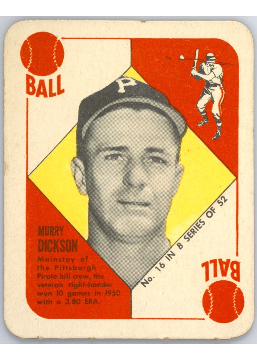 1951 Topps Blue Back #16 Murry Dickson, Pittsburgh Pirates