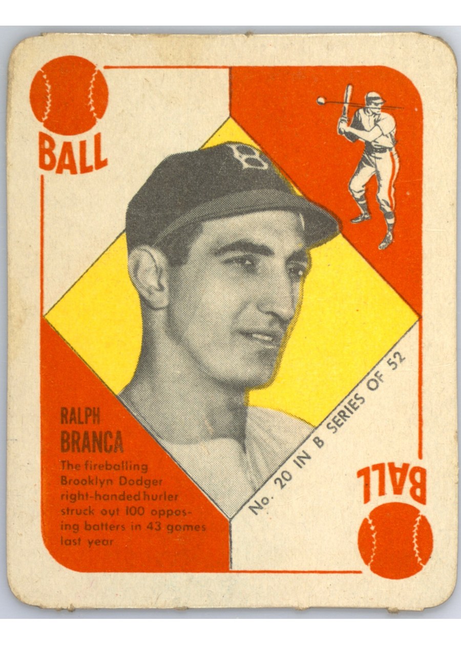 1951 Topps Blue Back #20 Ralph Branca, Brooklyn Dodgers