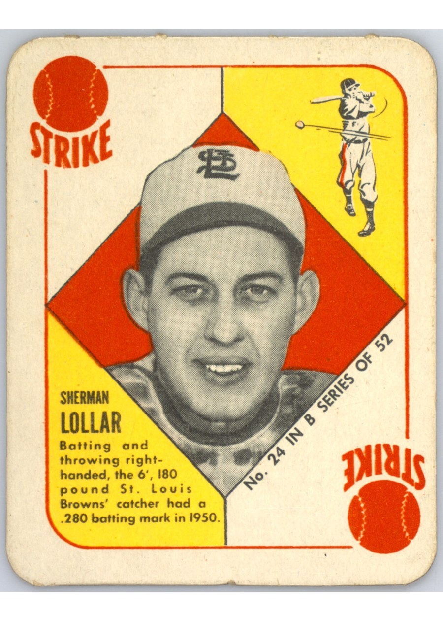 1951 Topps Blue Back #24 Sherman Lollar, St. Louis Browns